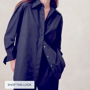 Banana Republic, Navy Oversized “THE OVERSIZED SHIRT”